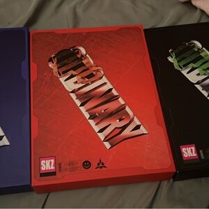 Red, Blue, and Black Electronics Set